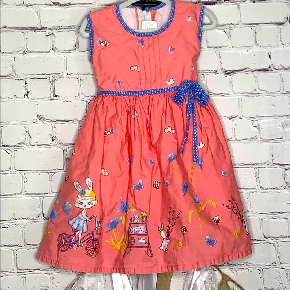 Jill Dress Spring Bunny print Vintage
